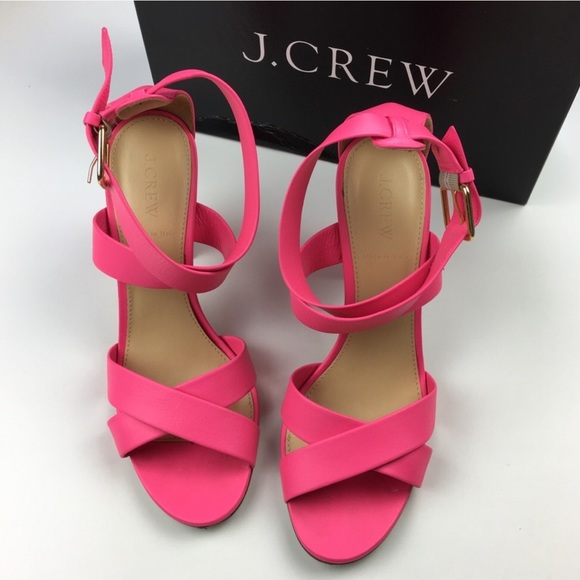 J. Crew Shoes - J. Crew shocking pink leather Mari sandal